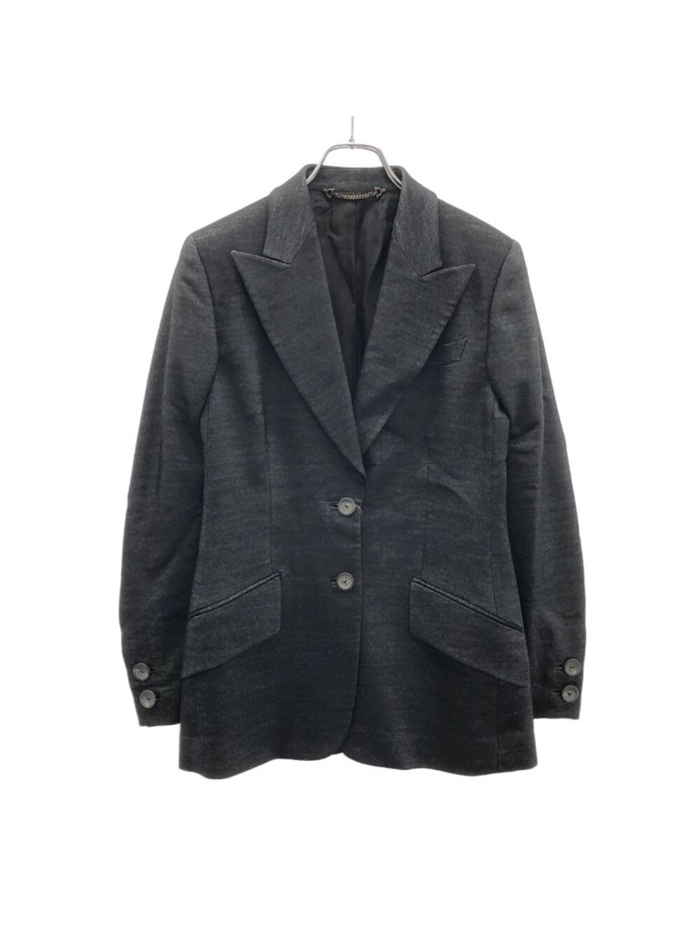 Gucci by Tom Ford Peak Lapel Jacket &Trousers Pants Set Suit Black 40